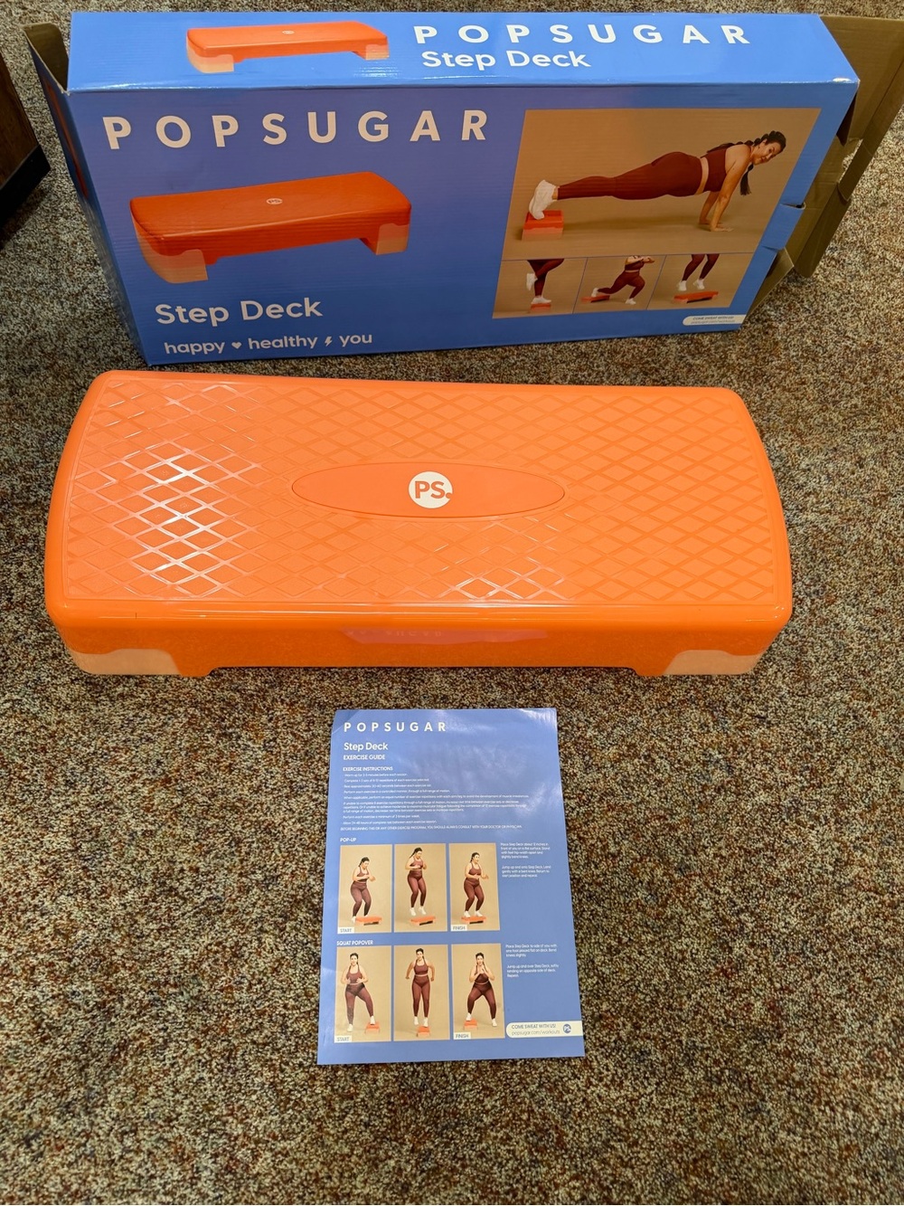 POPSUGAR Orange Step Deck with Instruction Card - Picture 2 of 6